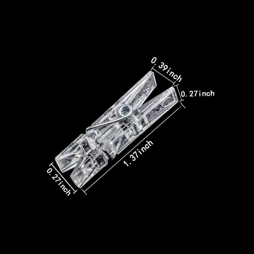 128 Clips Transparentes de Plástico GALIREN para Fotos