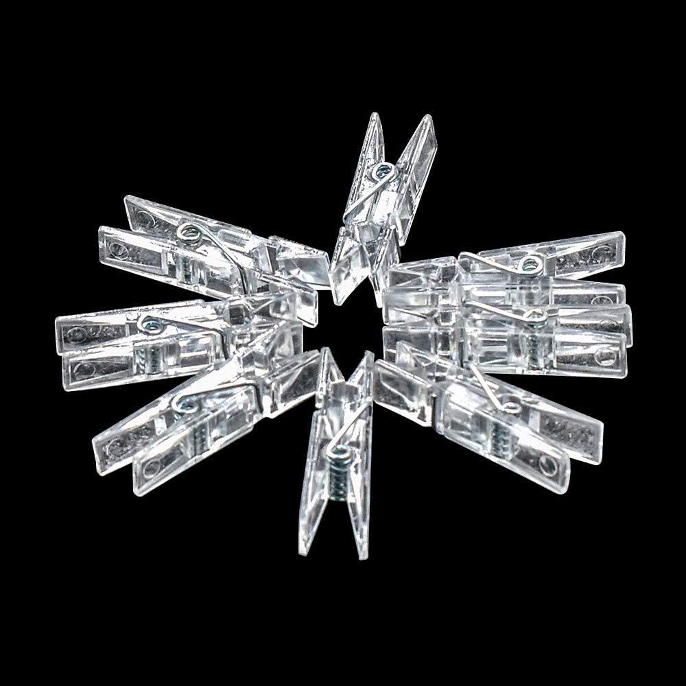 128 Clips Transparentes de Plástico GALIREN para Fotos