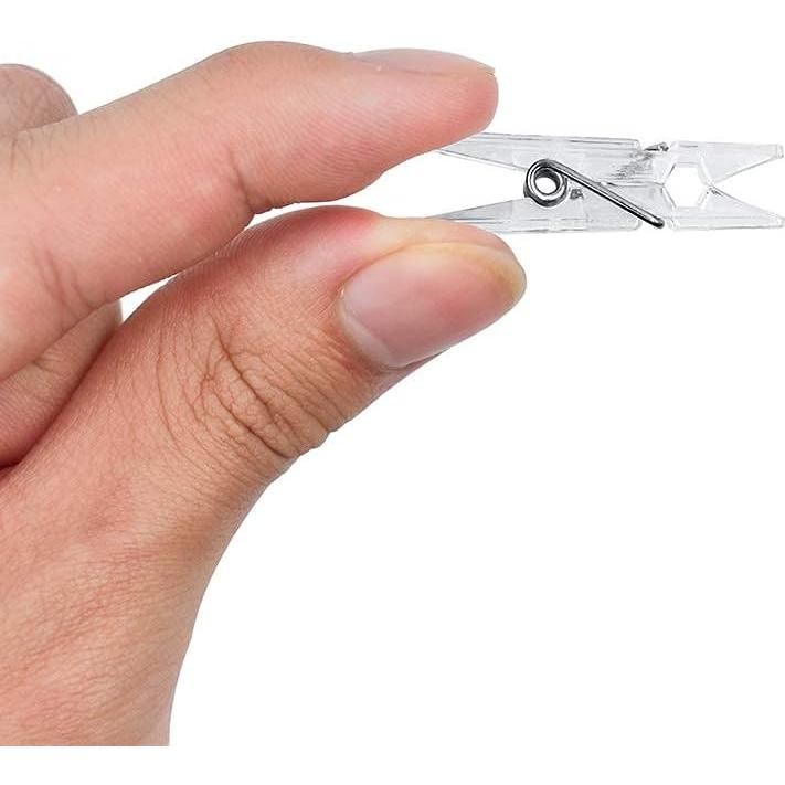 128 Clips Transparentes de Plástico GALIREN para Fotos