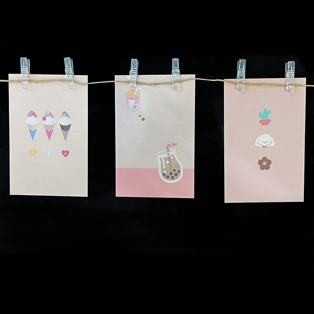 128 Clips Transparentes de Plástico GALIREN para Fotos