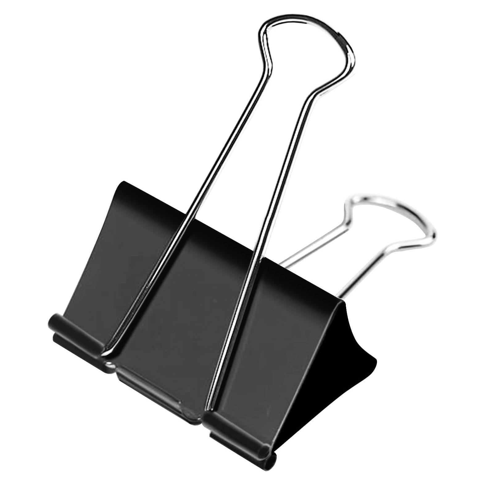 Clips de carpeta Jumbo AZ Shi Kong 7.62 cm 18 piezas negro