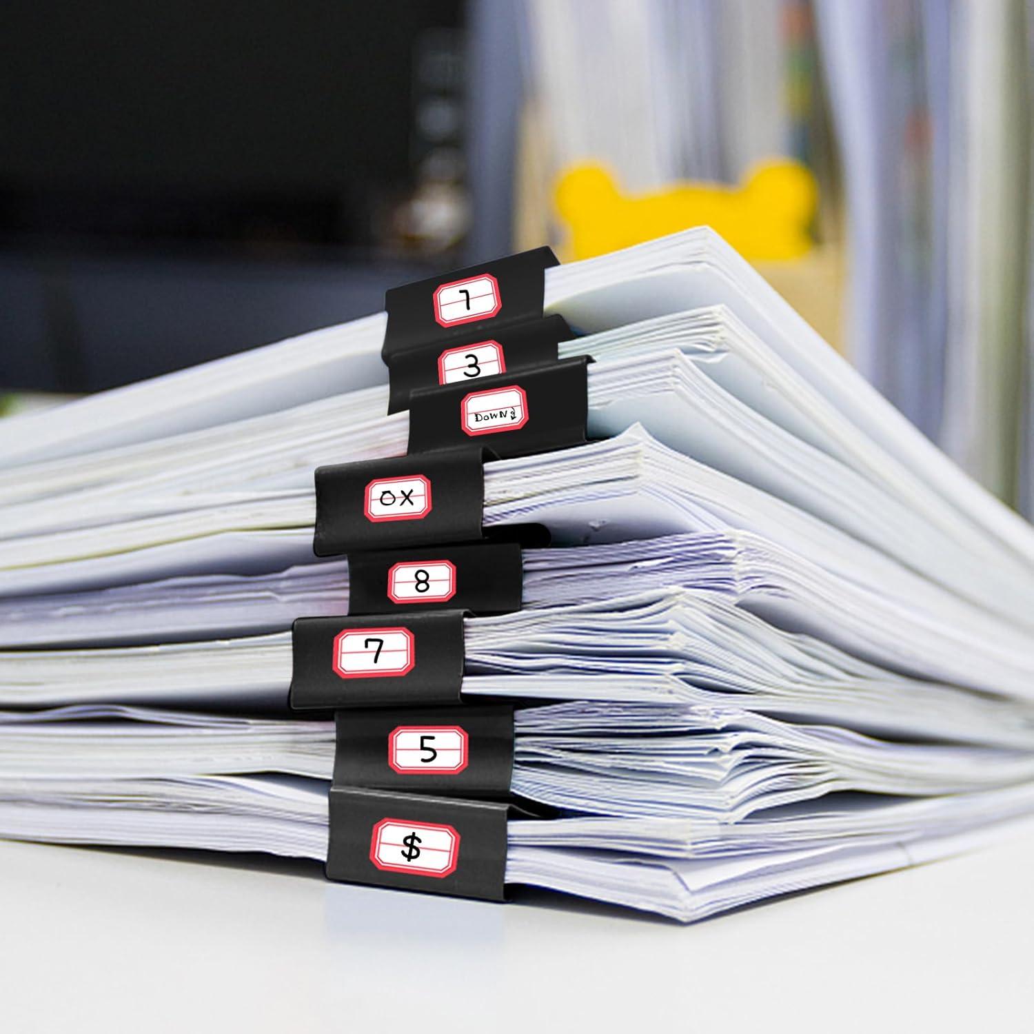 Clips de Carpeta Ufmarine 48 Pcs Grandes y Extra Grandes