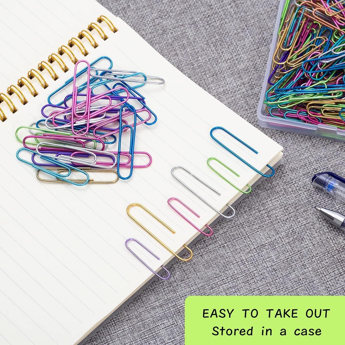 Clips de Papel Jumbo y Mediano SOTMALTK 200Pcs Colores Variados