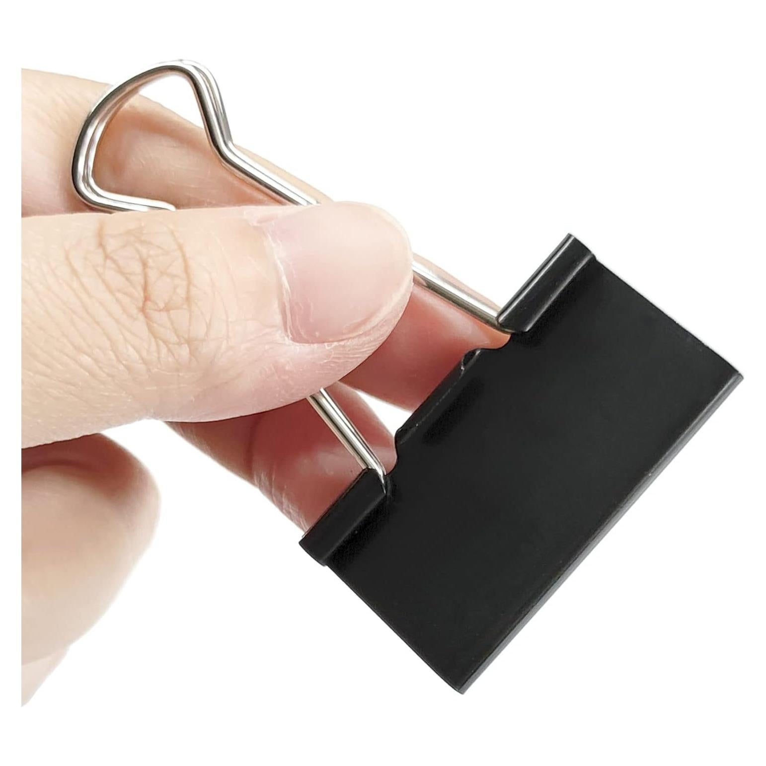 Clips de Carpeta Grande DSTELIN 80 Piezas Negro 4.06 cm