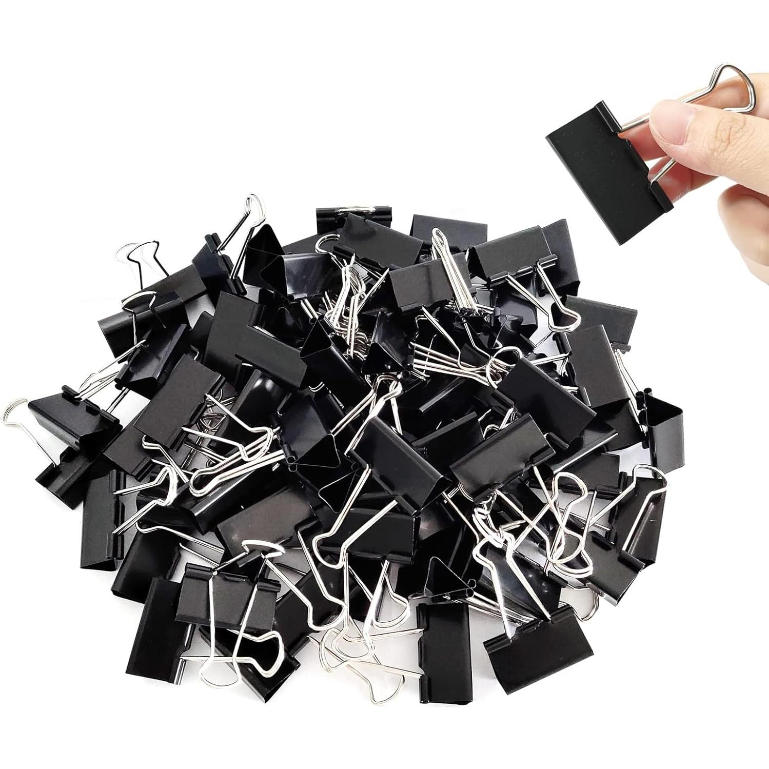 Clips de Carpeta Grande DSTELIN 80 Piezas Negro 4.06 cm