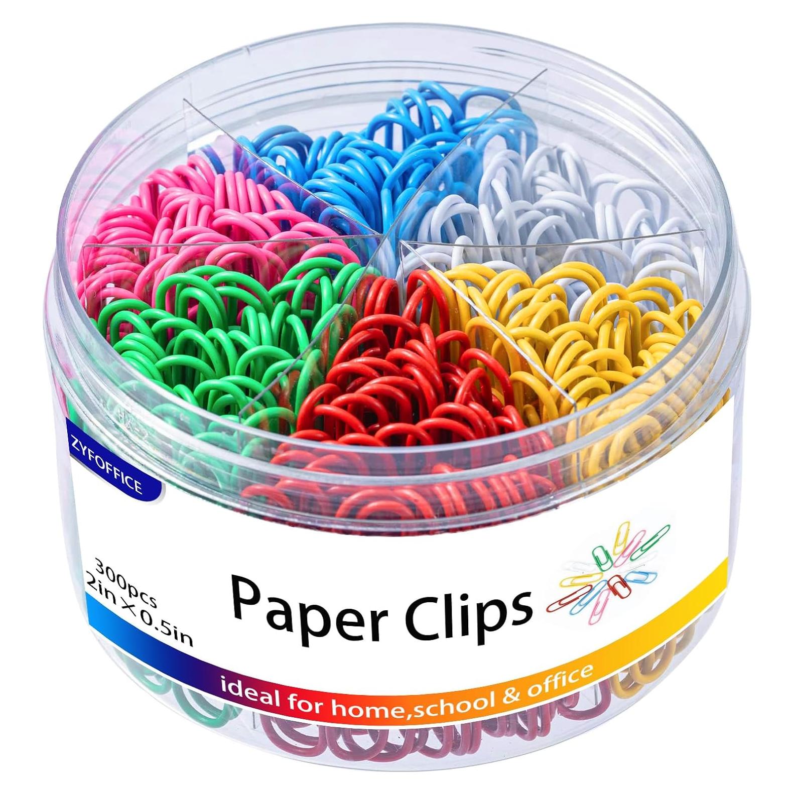 Clip de Papel Jumbo Colorido ZYFOFFICE 300 Piezas 50 mm