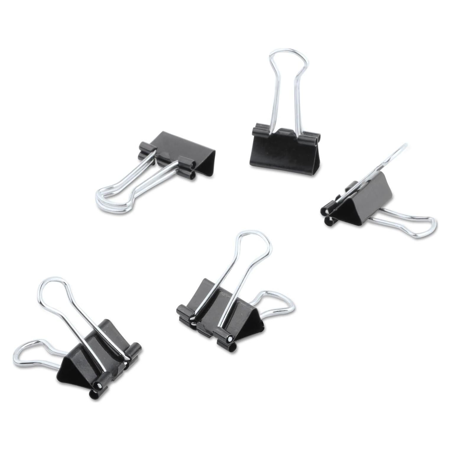 Clips de Carpeta Universal 11060, 60 Piezas, Negro, 0.64 cm