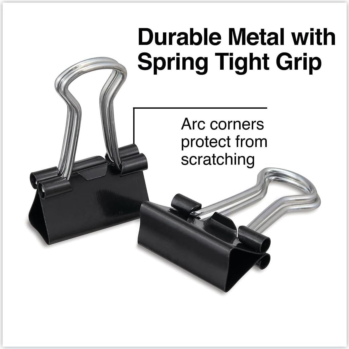 Clips de Carpeta Universal 11060, 60 Piezas, Negro, 0.64 cm