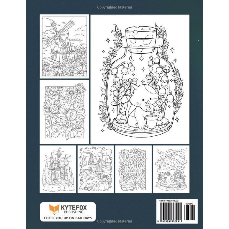 Stress Relief: Adult Coloring Book with Animals, Landscape, Flowers, Patterns, Mushroom And Many More For Relaxation