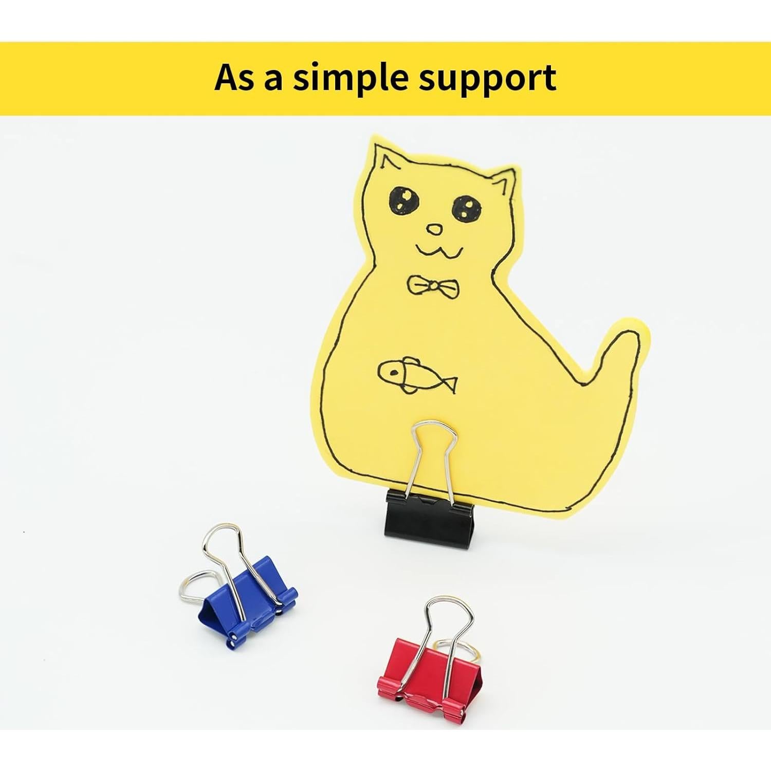 36 Clips de Carpeta de Colores Ykimok 15mm - Oficina y Manualidades