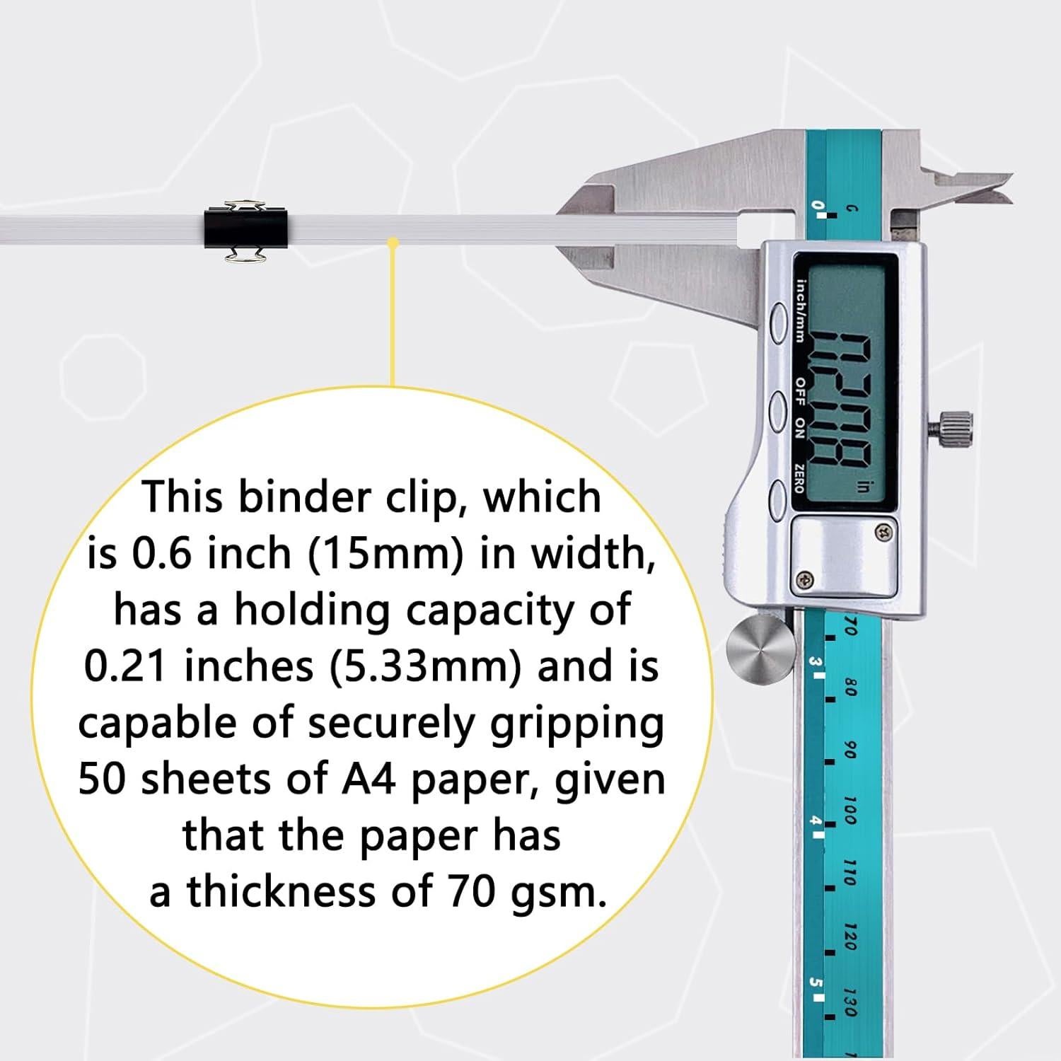 36 Clips de Carpeta de Colores Ykimok 15mm - Oficina y Manualidades