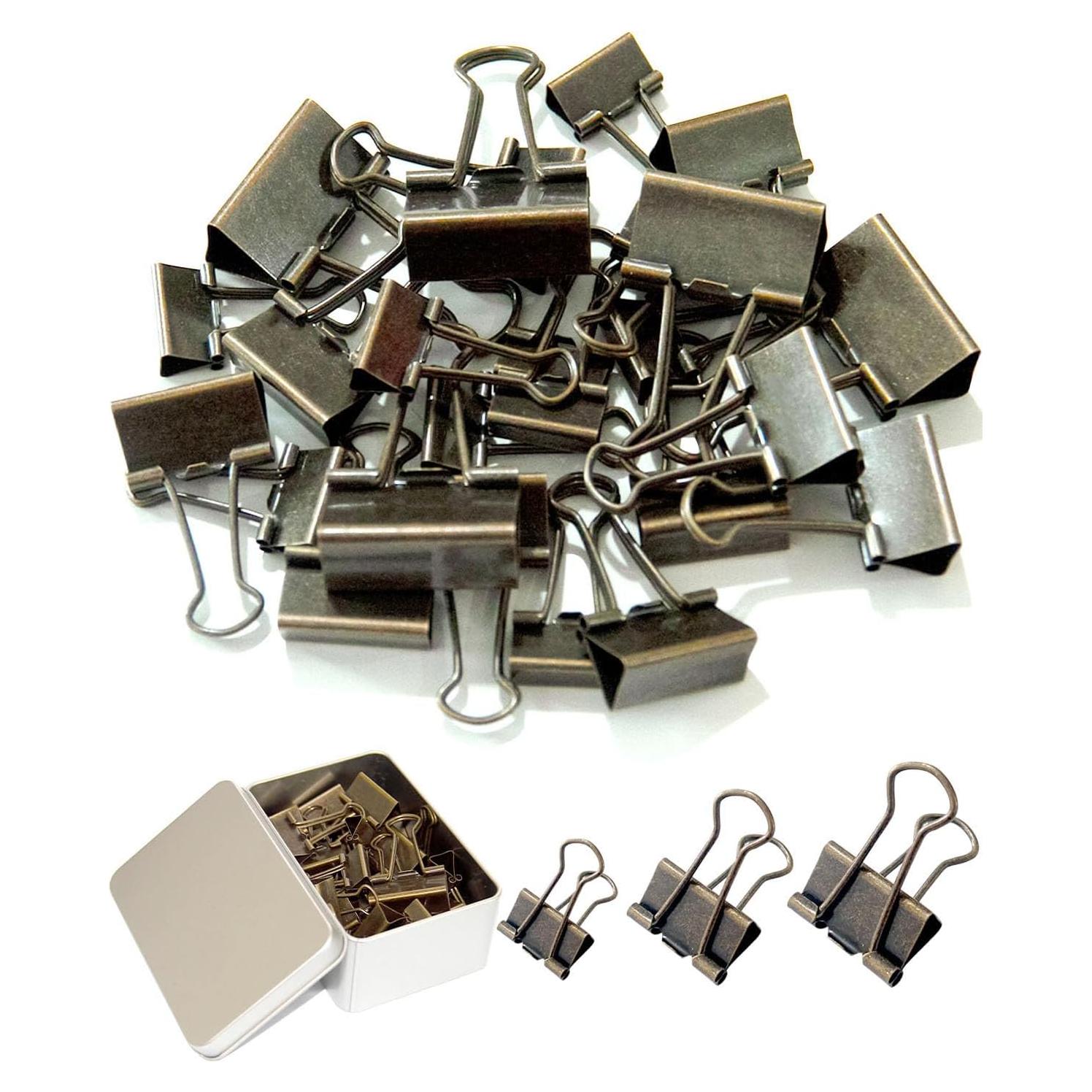 Clip de Carpeta Bronce SHAOMAN 25-Pack 2, 3 y 3.2 cm