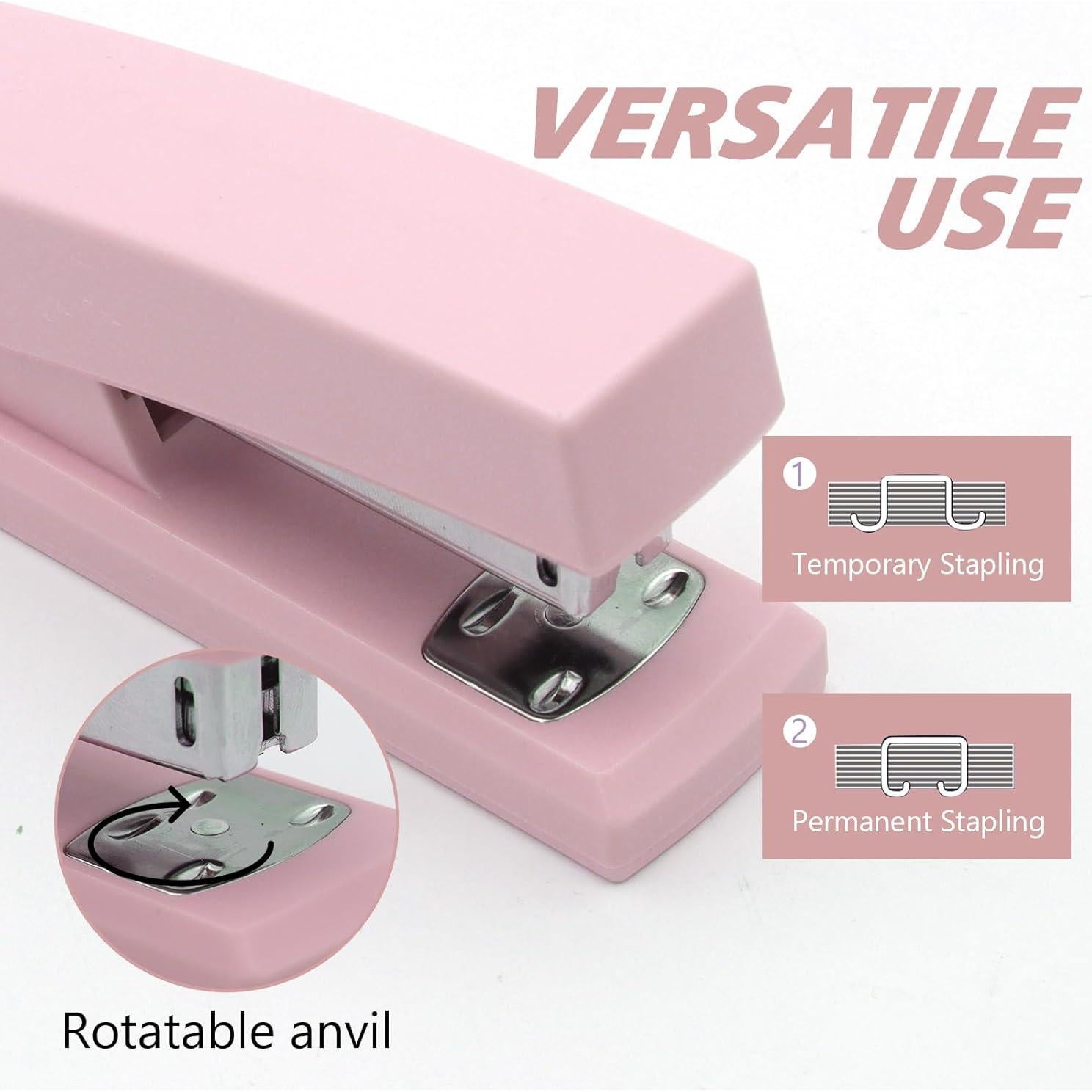 Grapadora de Oficina Rosa UPSIME 25 Hojas 2000 Grapas