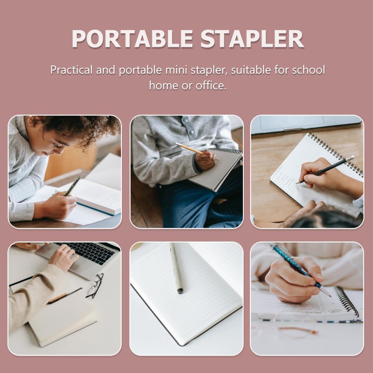 Grapadora Mini Portátil MAGICLULU Flamenco de Madera 10x9x4cm