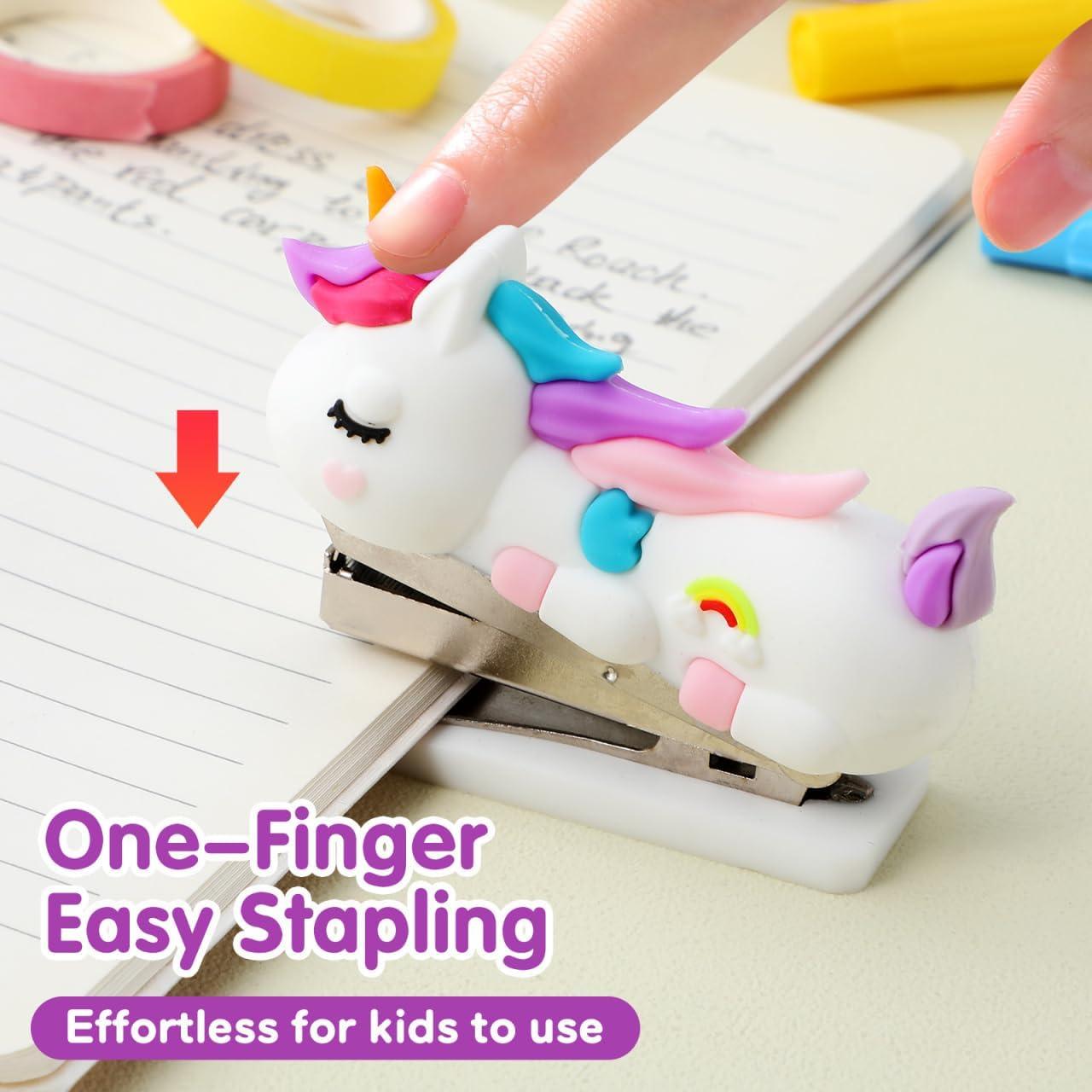 Grapadora Mini Portátil LALAFINA Diseño Caricatura 7x5.6cm