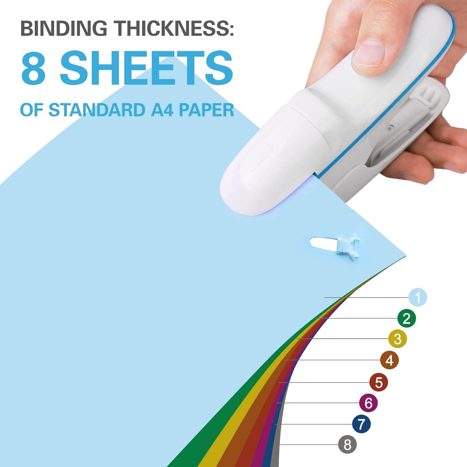 Grapadora sin grapas QINSIGN compacta para oficina y escuela