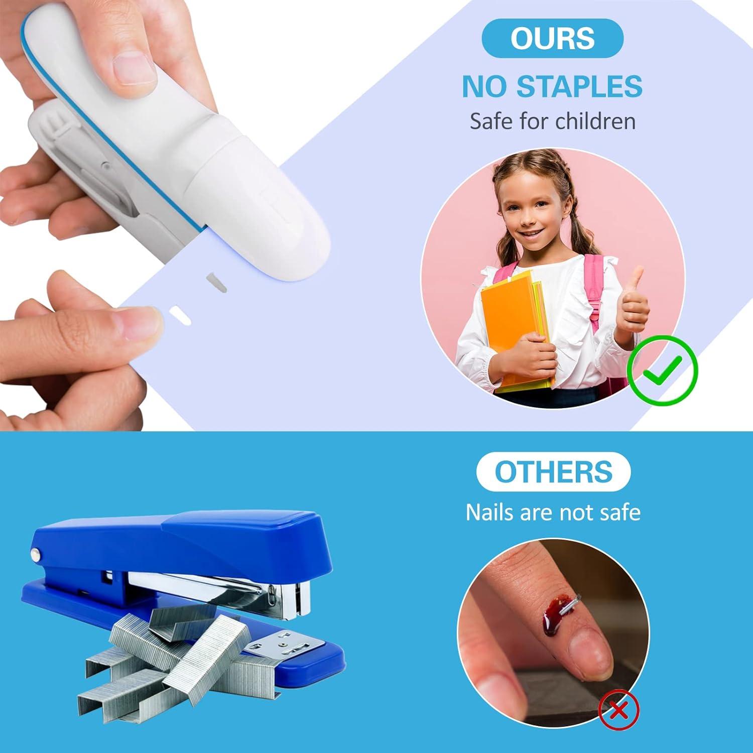 Grapadora sin grapas QINSIGN compacta para oficina y escuela