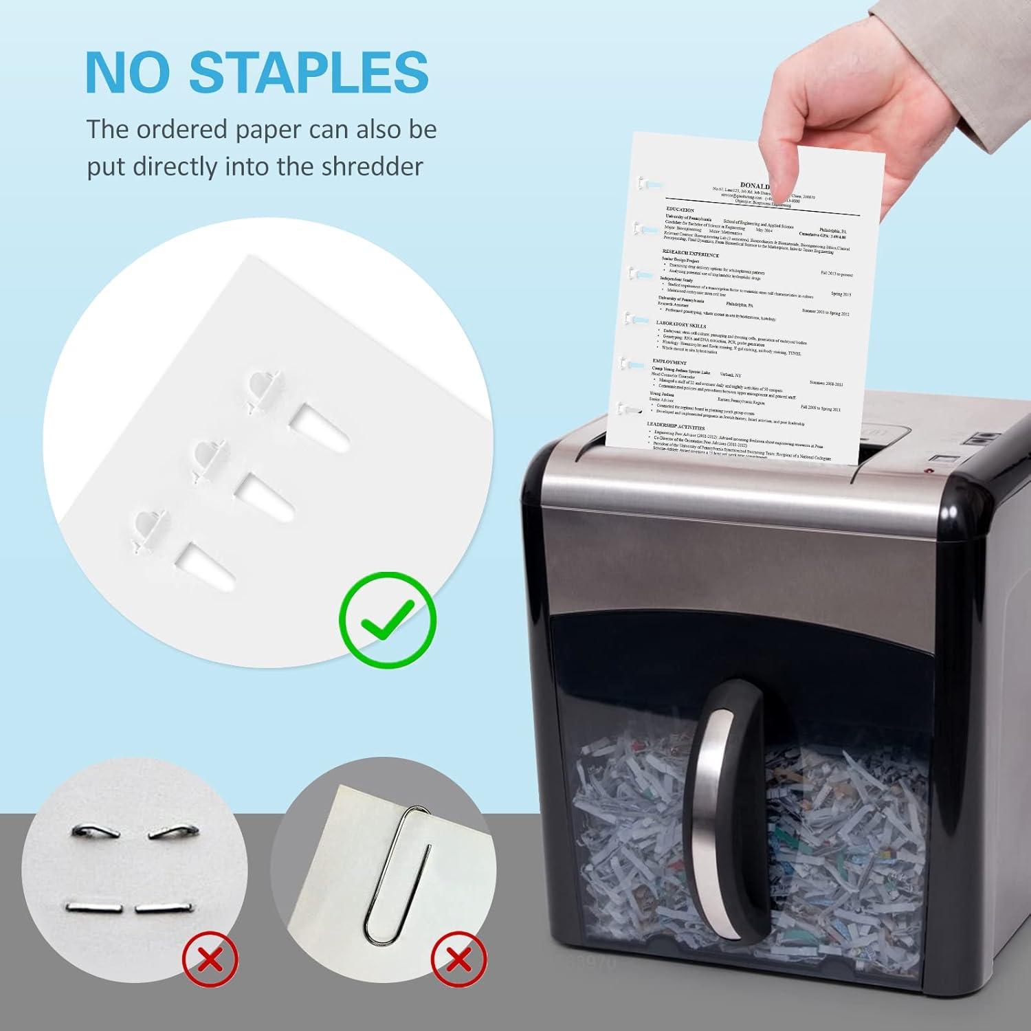 Grapadora sin grapas QINSIGN compacta para oficina y escuela