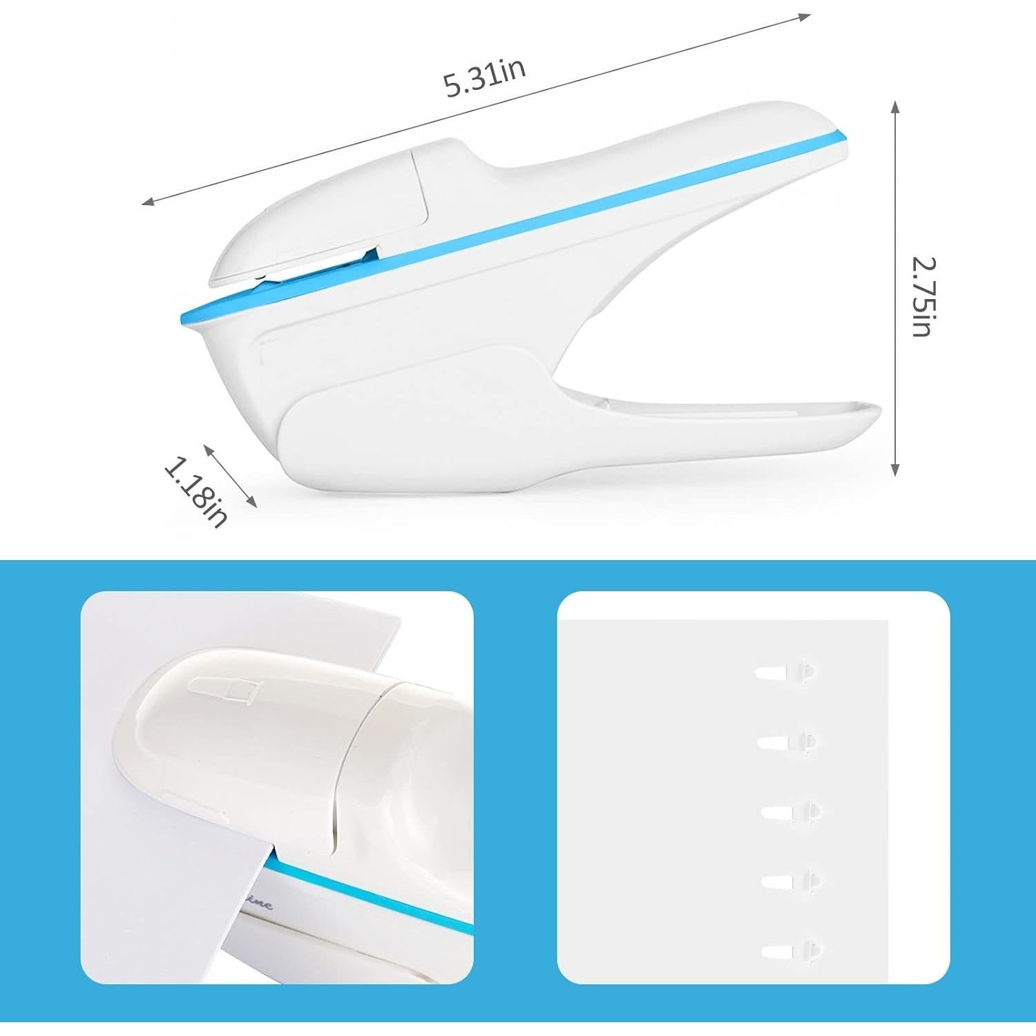 Grapadora sin grapas QINSIGN compacta para oficina y escuela