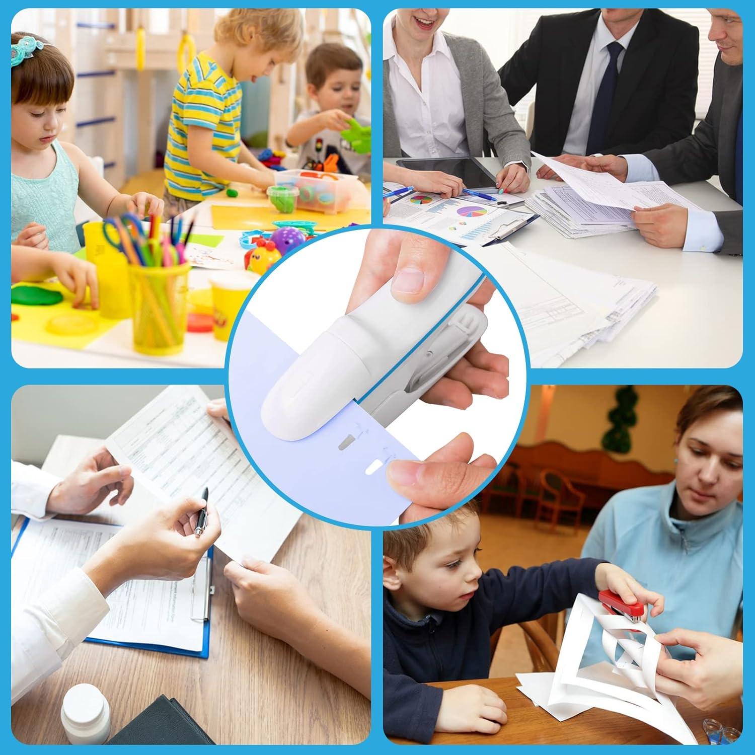 Grapadora sin grapas QINSIGN compacta para oficina y escuela