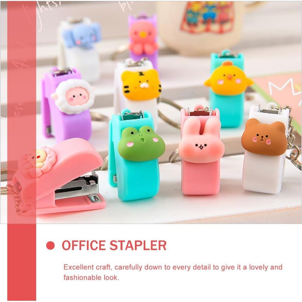 5 Mini Grapadoras Portátiles Tofficu con Llavero - Animales
