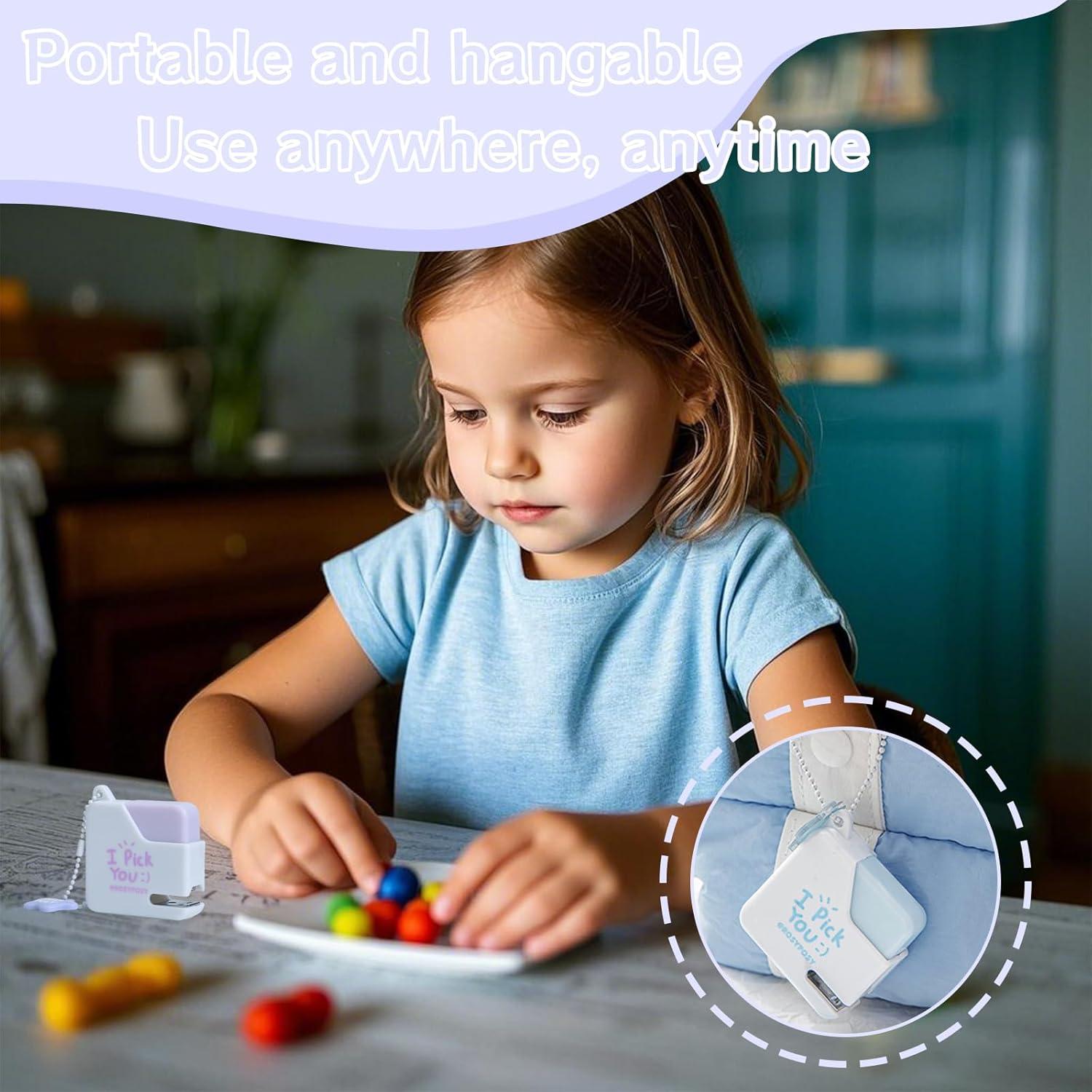 Grapadoras Mini RUIAN 2 Pack Rosa y Morado - Compactas 4x4.5cm