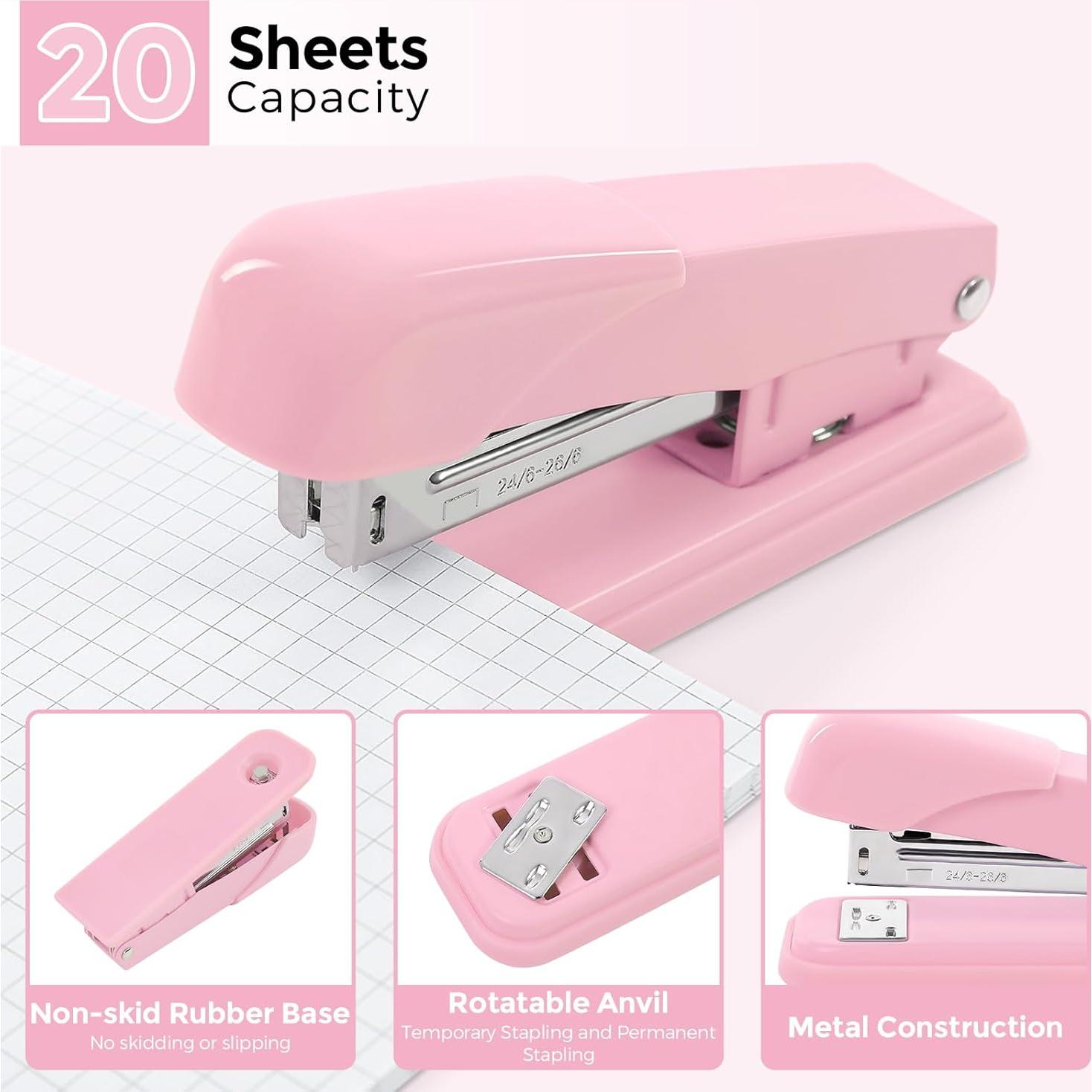 Kit de Accesorios de Escritorio SKYDUE Rosa 10 Piezas