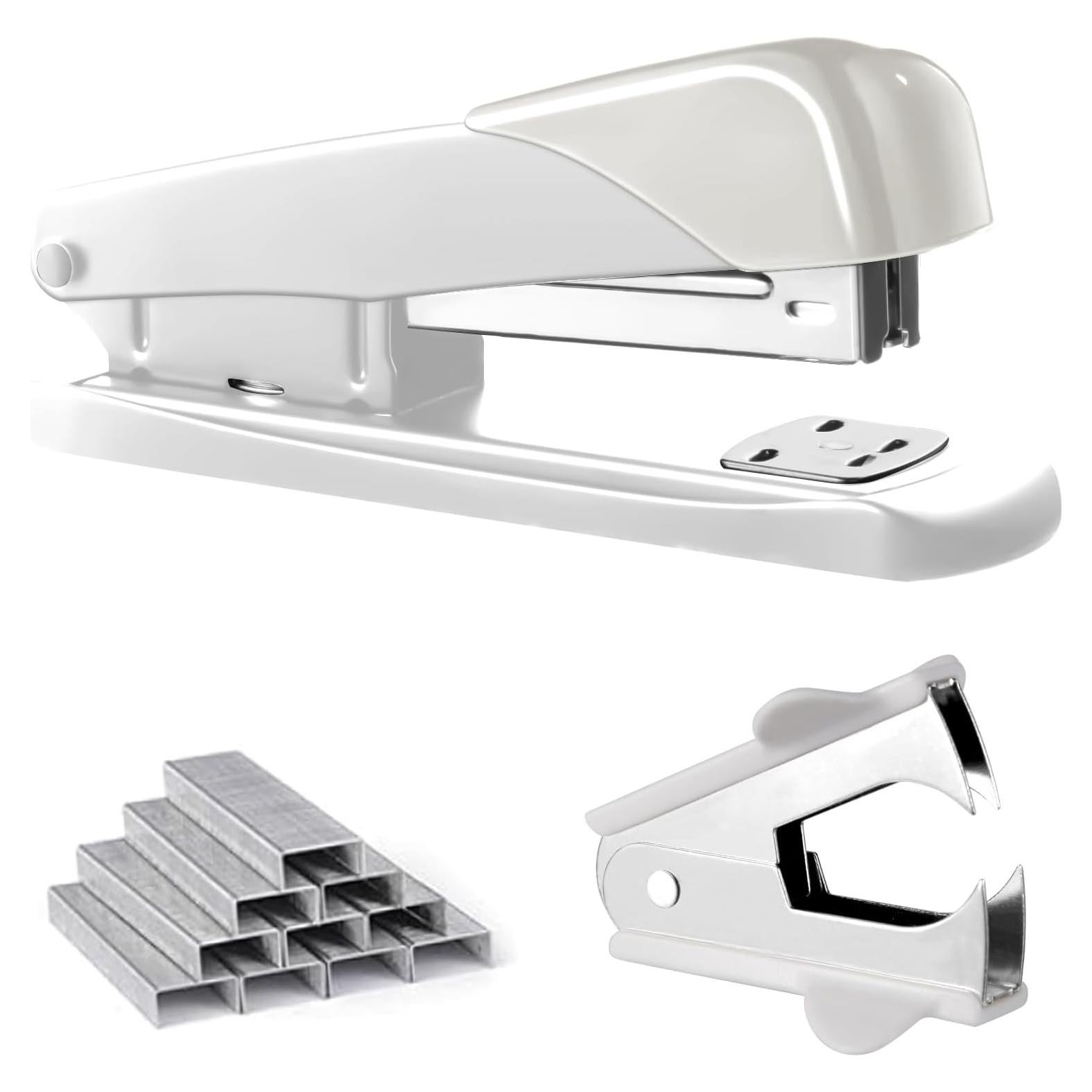 Grapadora automática GROLENT blanca 25 hojas + 1000 grapas