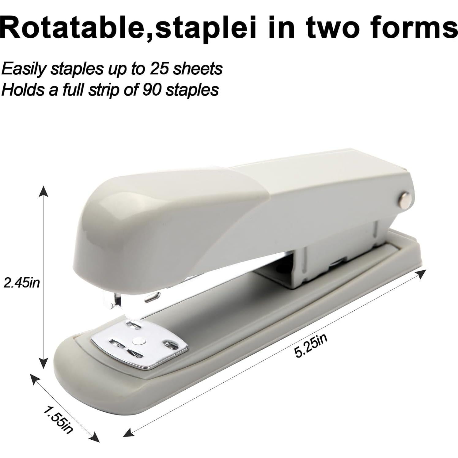Grapadora automática GROLENT blanca 25 hojas + 1000 grapas