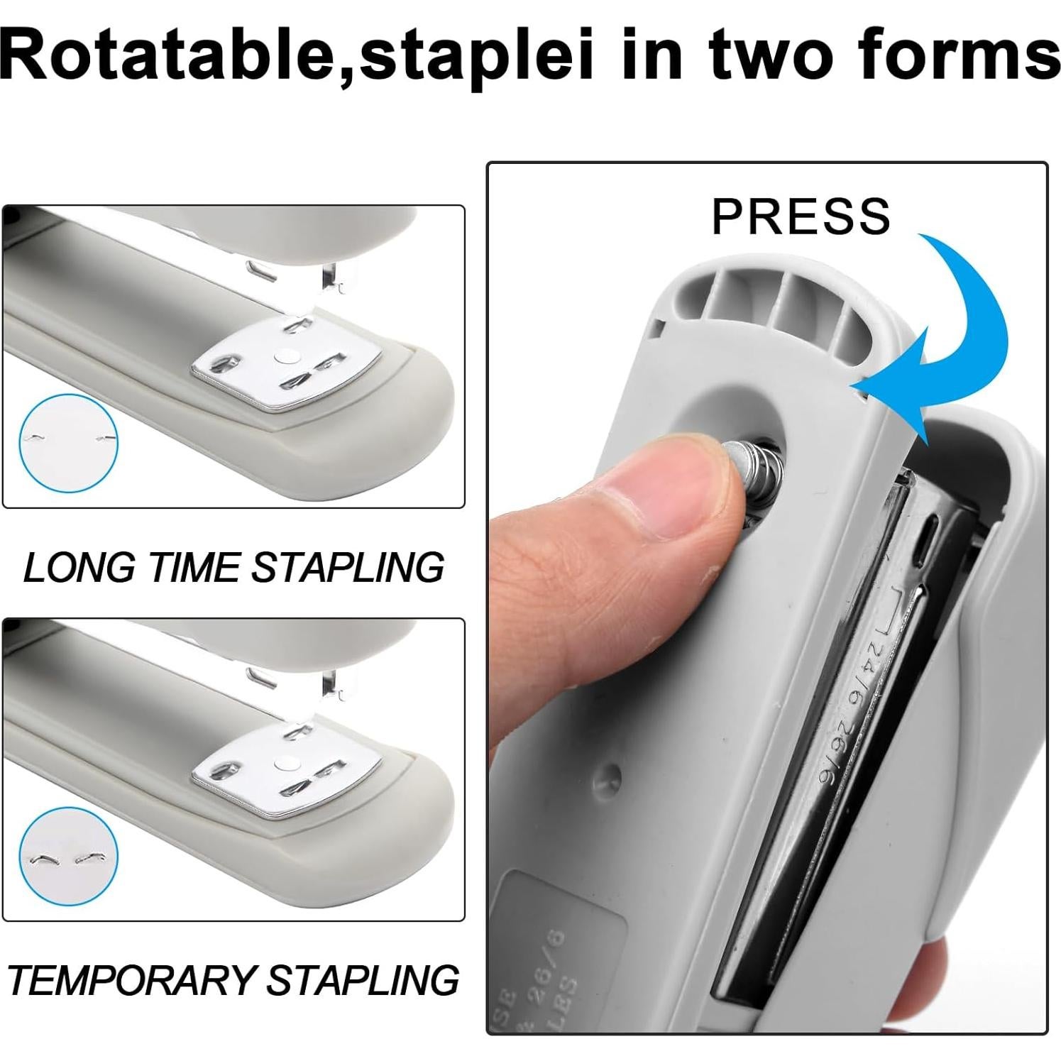 Grapadora automática GROLENT blanca 25 hojas + 1000 grapas