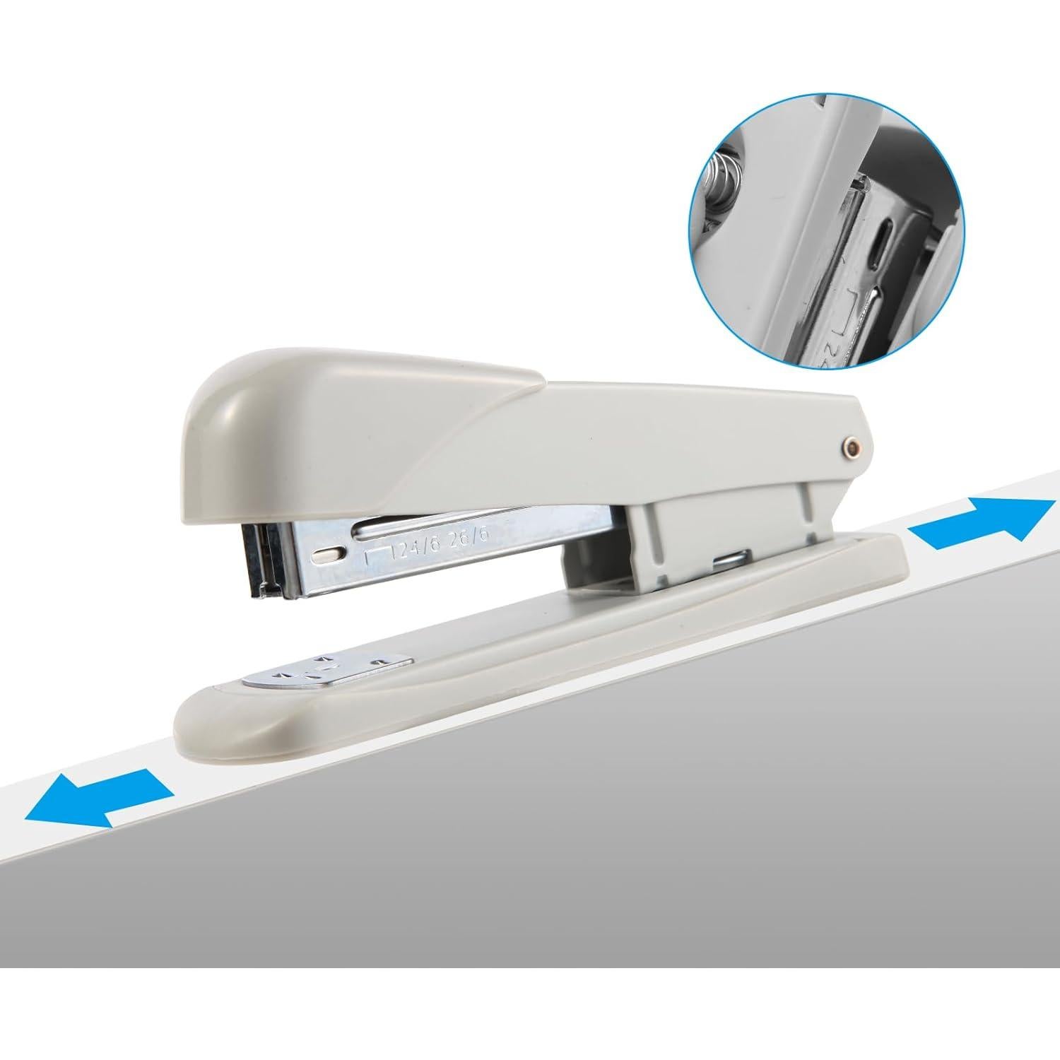 Grapadora automática GROLENT blanca 25 hojas + 1000 grapas