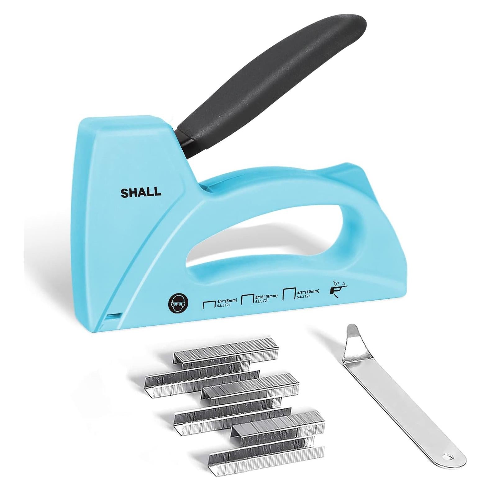 Grapadora de Uso Ligero SHALL Azul con 1600 Grapas JT21