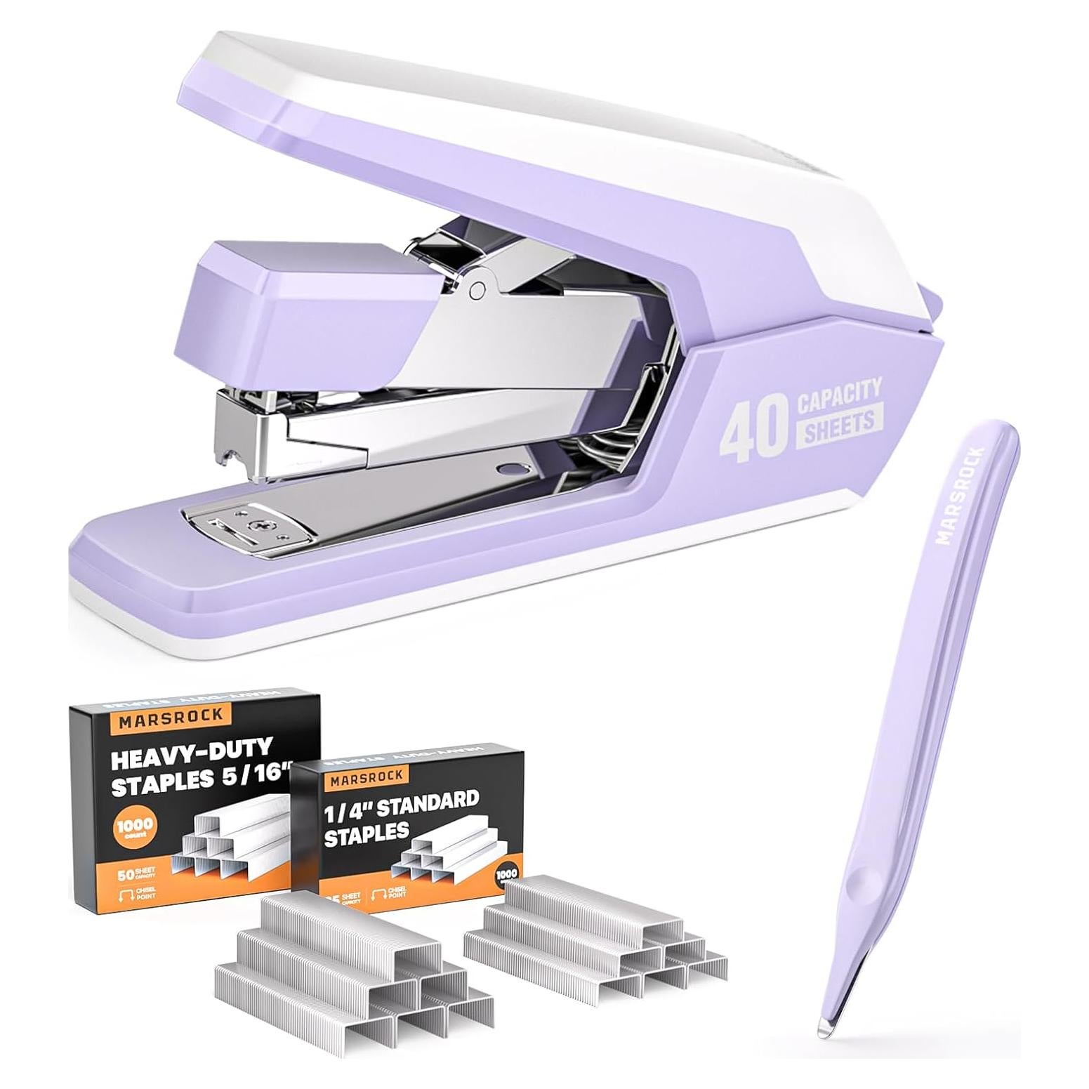 Grapadora Sin Esfuerzo Marsrock Morado 40-50 Hojas Ergonomica