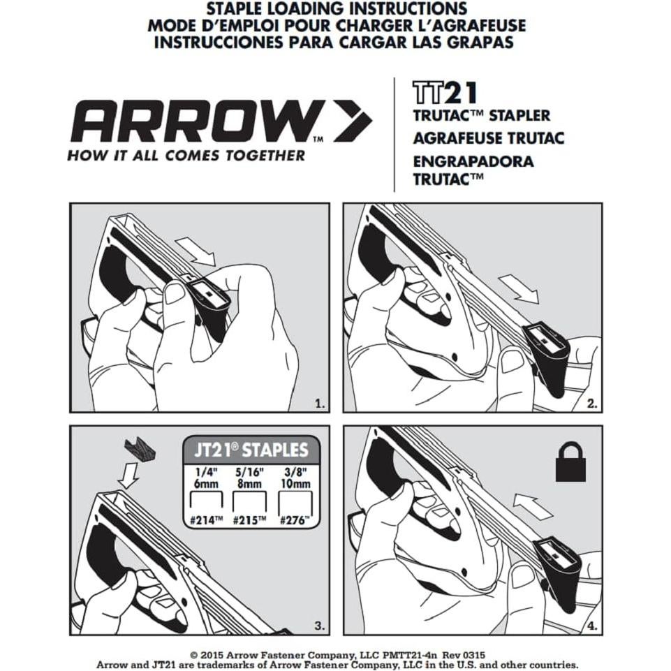 Grapadora Manual Arrow TT21 TruTac para Tapicería y Manualidades