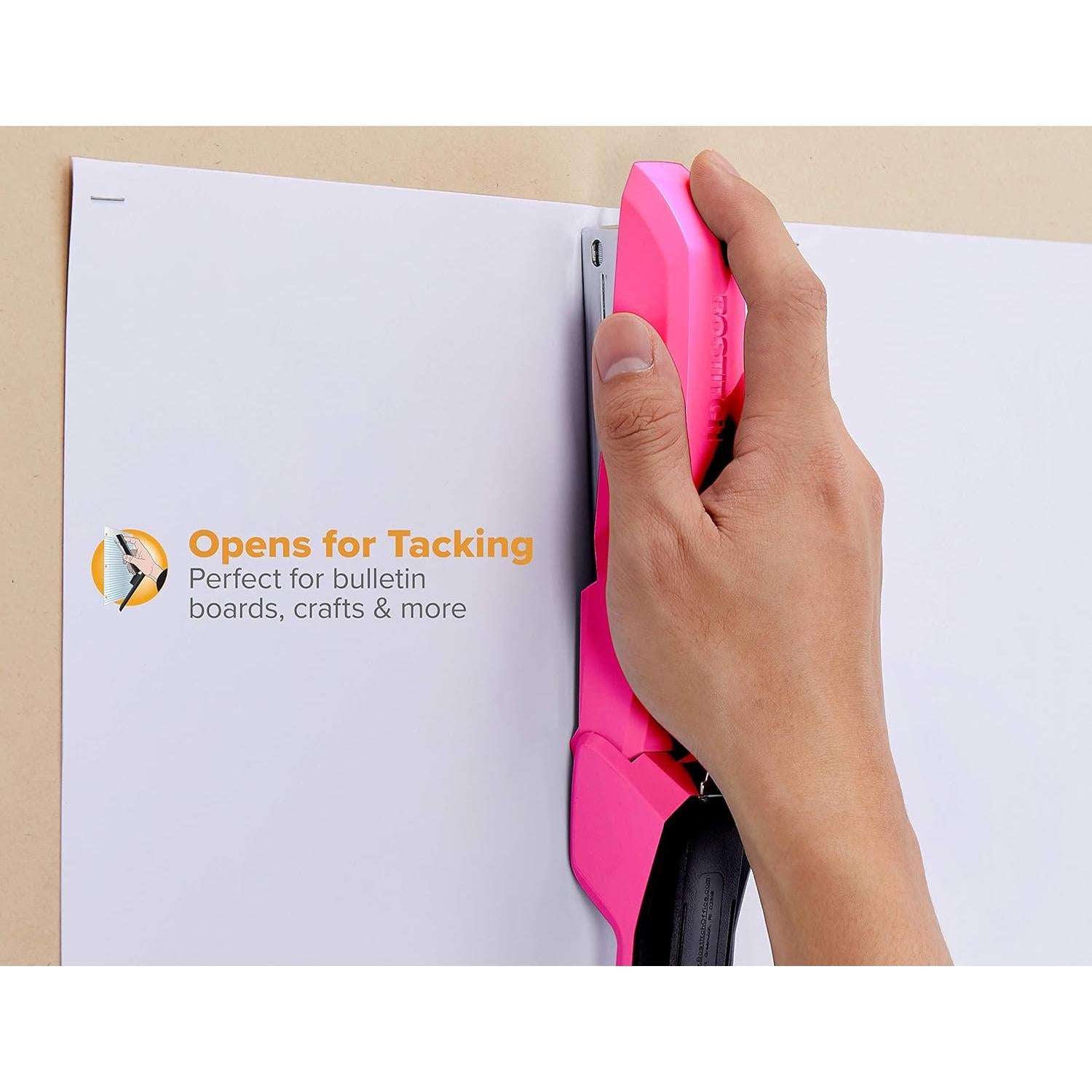 Grapadora Bostitch B210R-PINK 3 en 1 Rosa con 420 Grapas