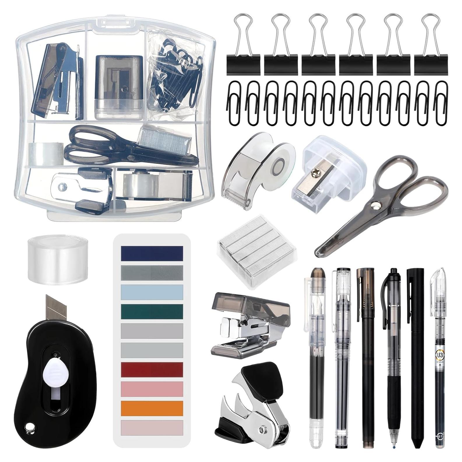 Kit de Suministros de Oficina Colarr - Grapadora, Tijeras y Más