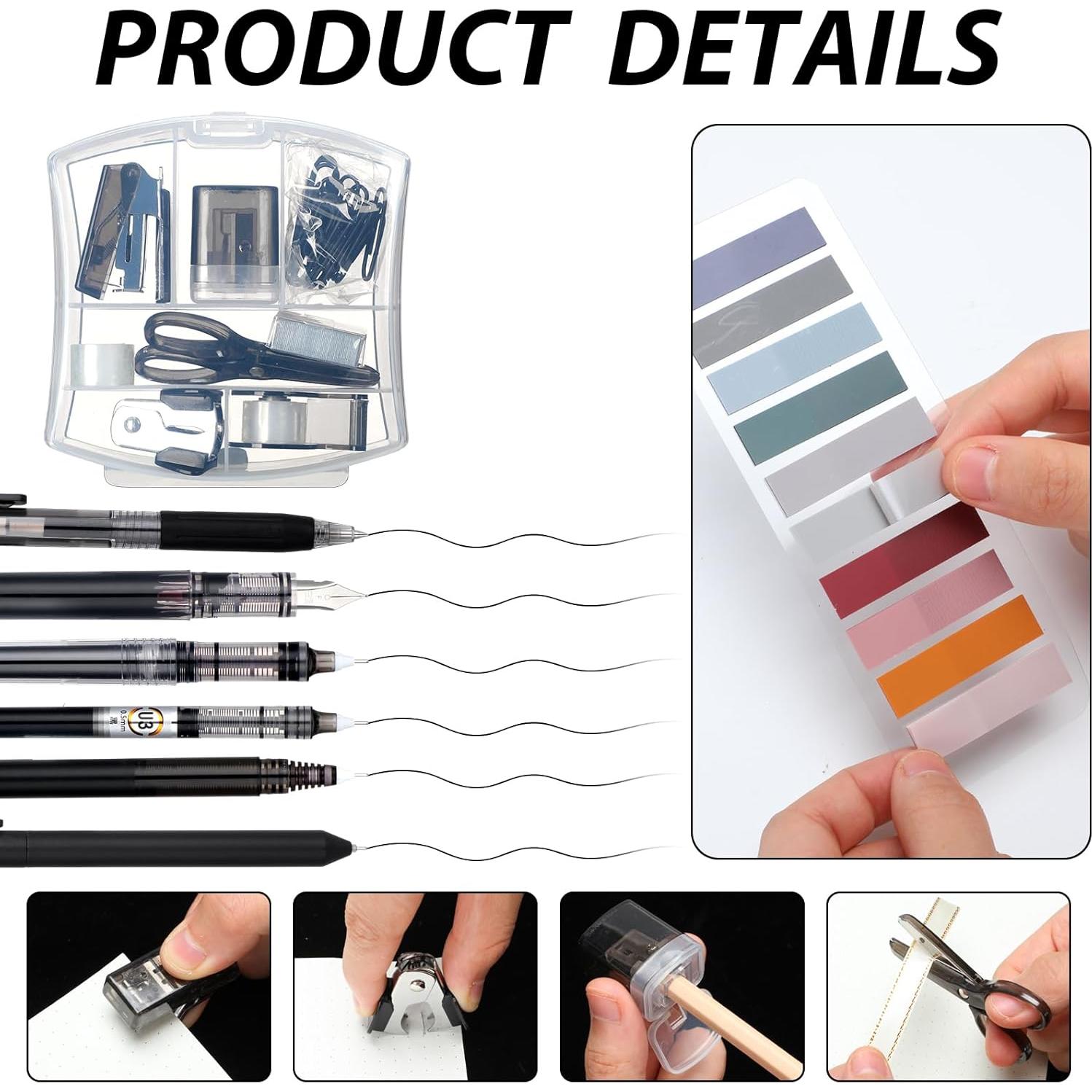 Kit de Suministros de Oficina Colarr - Grapadora, Tijeras y Más