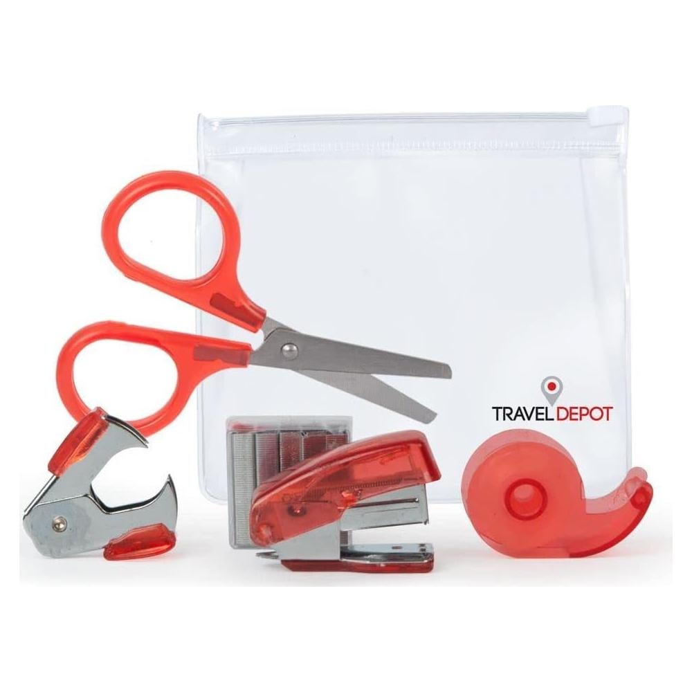 Kit de Suministros Escolares Mini Travel Depot - Rojo