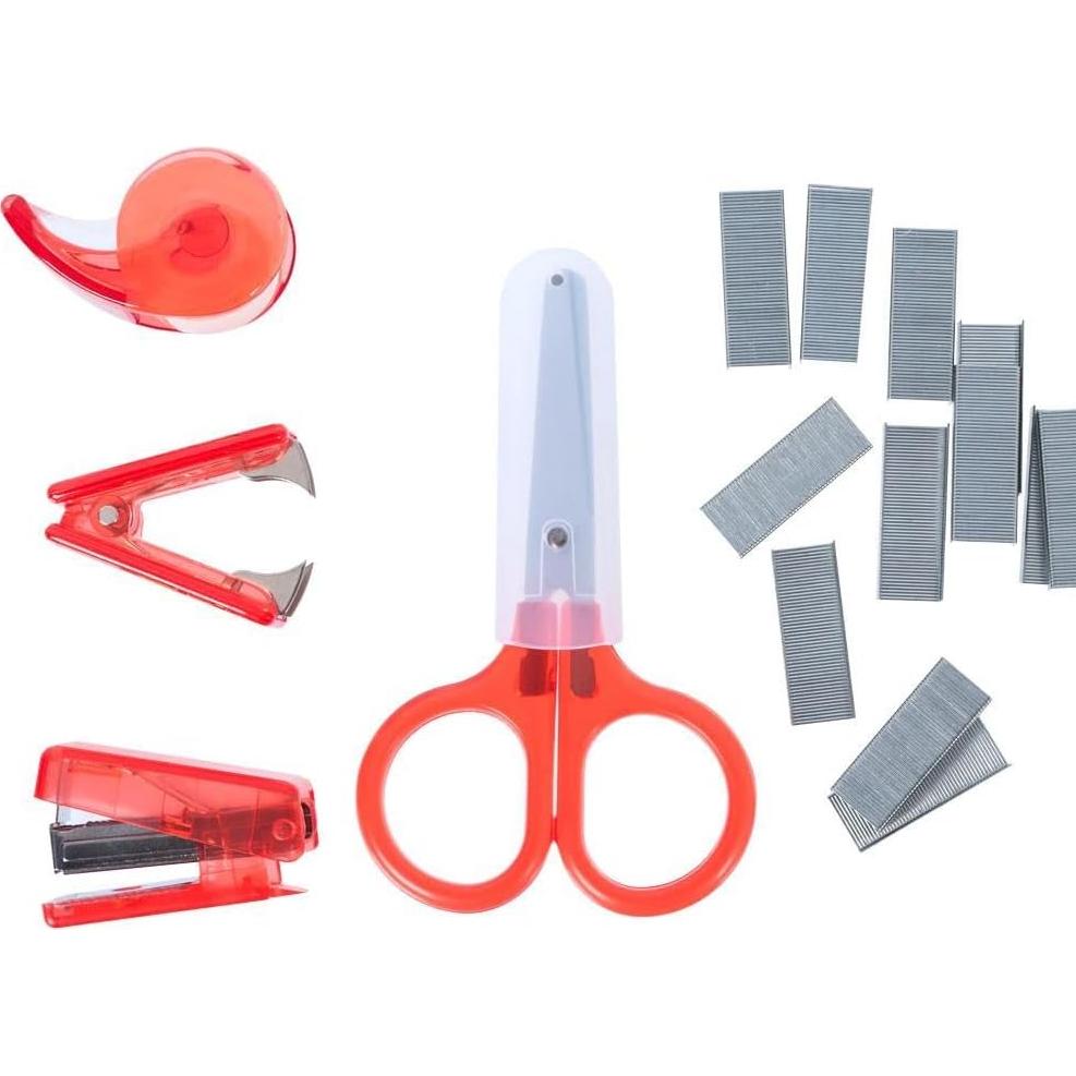 Kit de Suministros Escolares Mini Travel Depot - Rojo