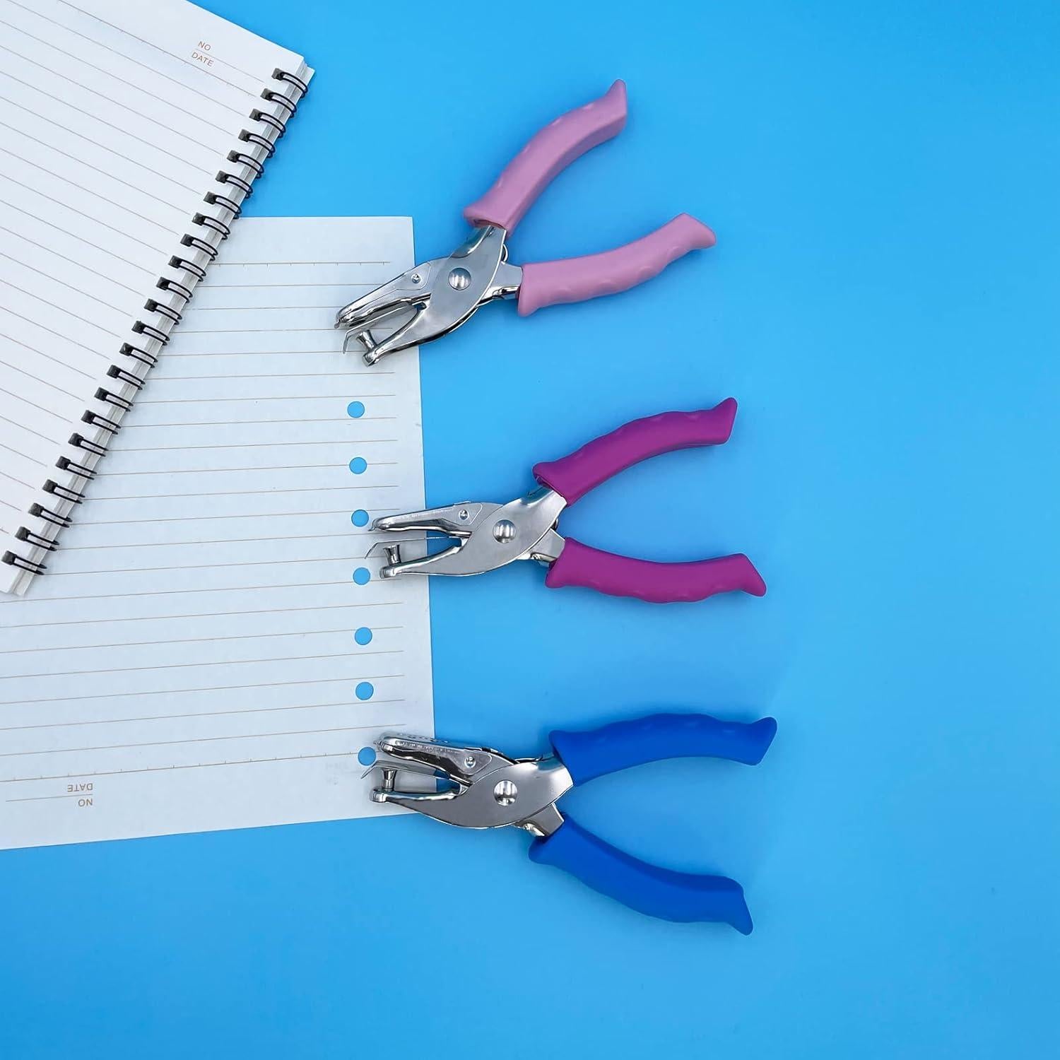 Perforadora de Papel MECHEER 1 Orificio 6.35 mm Azul