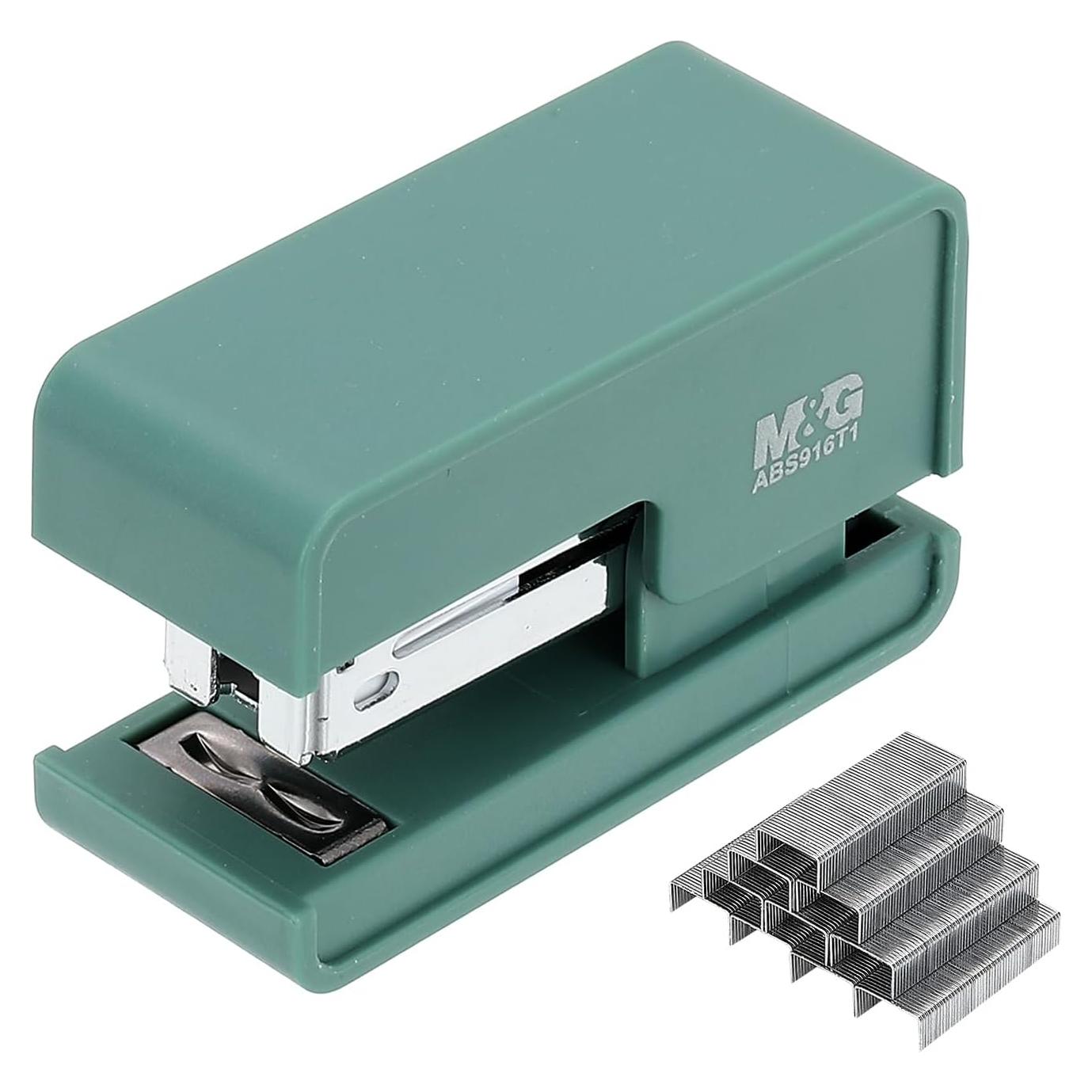 Grapadora de Escritorio M&G Verde Portátil 20 Hojas Metal