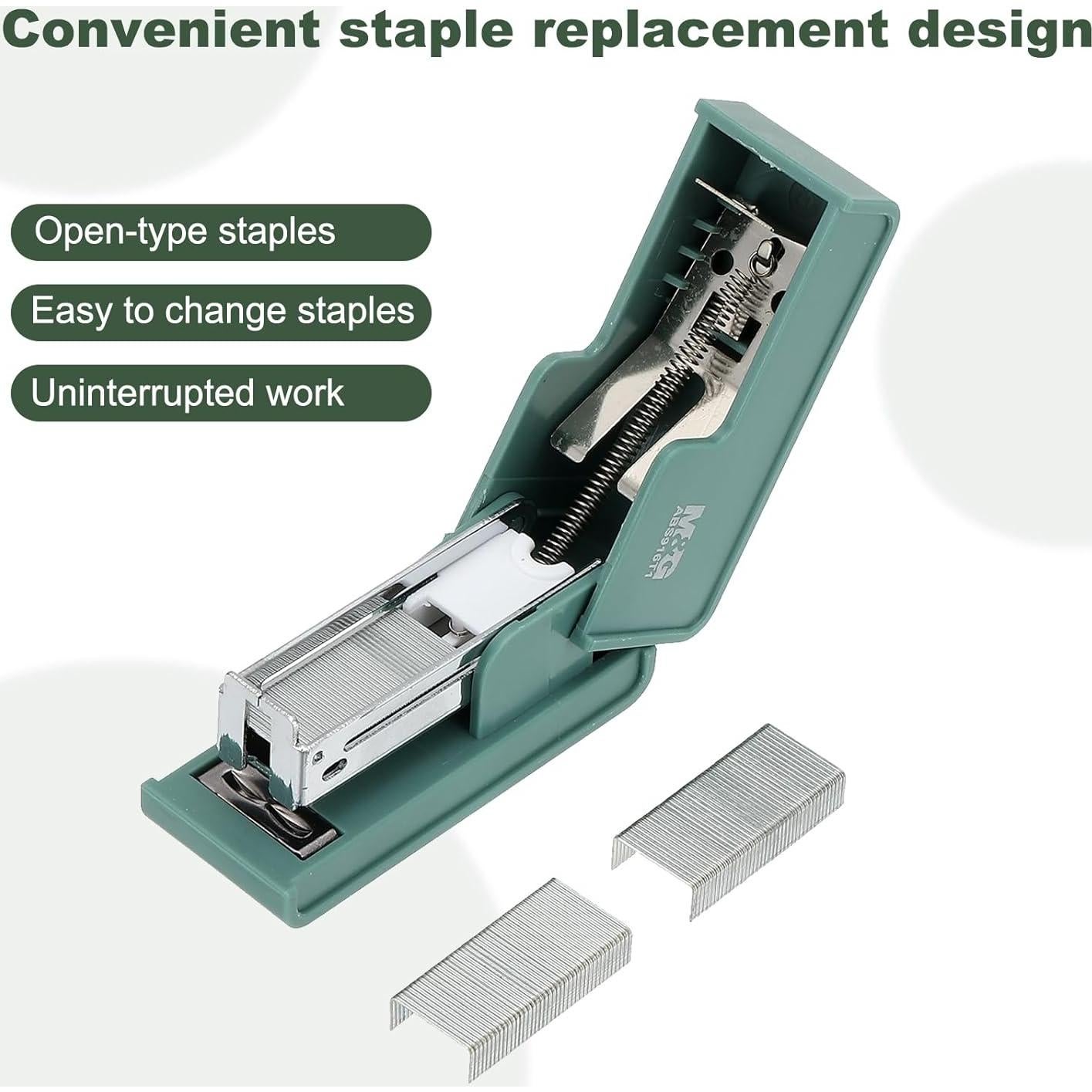 Grapadora de Escritorio M&G Verde Portátil 20 Hojas Metal