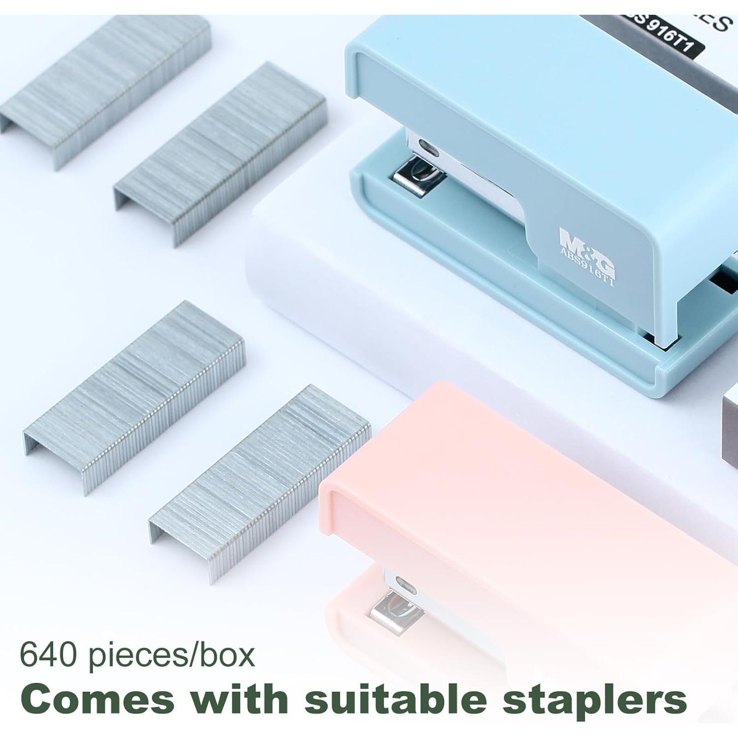 Grapadora de Escritorio M&G Verde Portátil 20 Hojas Metal