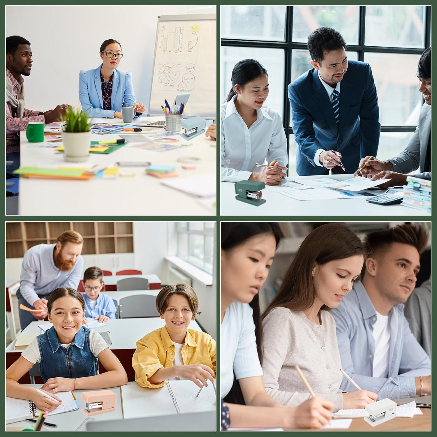 Grapadora de Escritorio M&G Verde Portátil 20 Hojas Metal