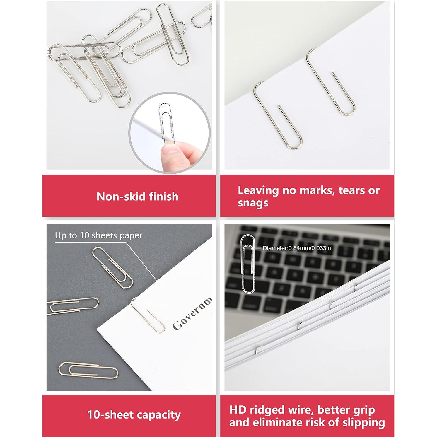 Clips de Papel Antideslizantes PAPERPAL No. 1 - 600 Piezas