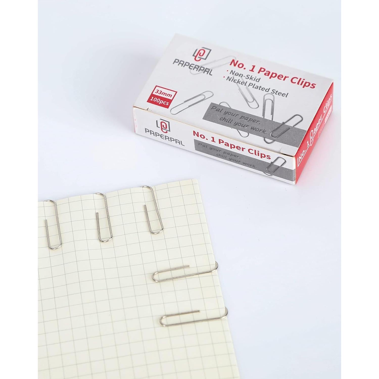 Clips de Papel Antideslizantes PAPERPAL No. 1 - 600 Piezas