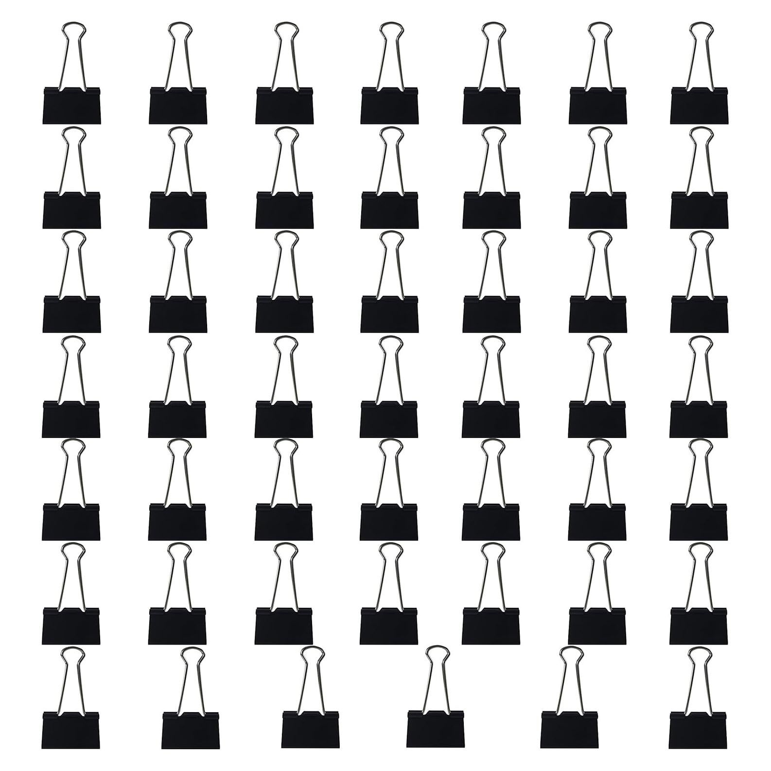 Clips de Carpeta Grandes Clipco Negros 48 Piezas 0.68 kg