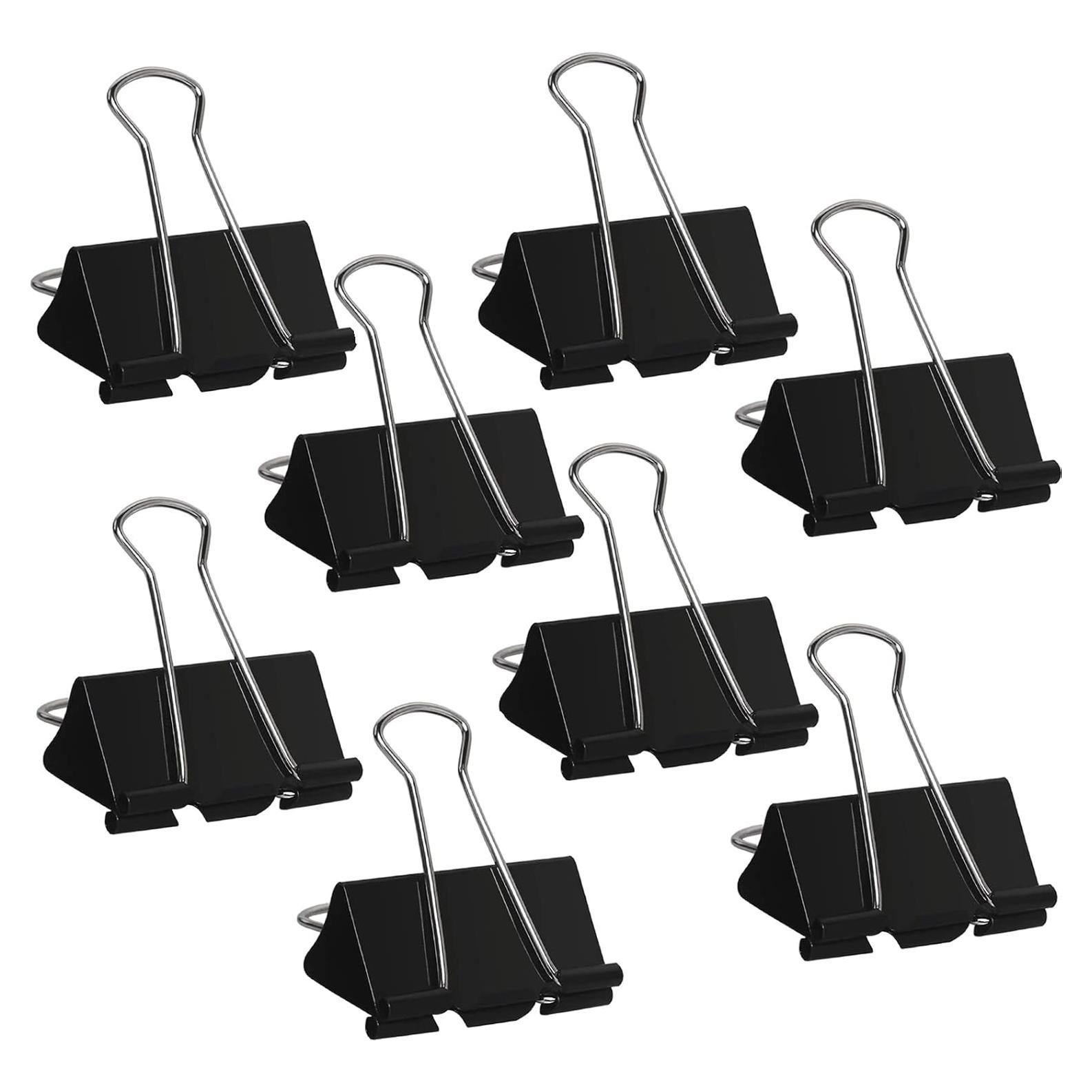 Clips de Carpeta Medianos KAKAMINA 60 Piezas Metal Negro