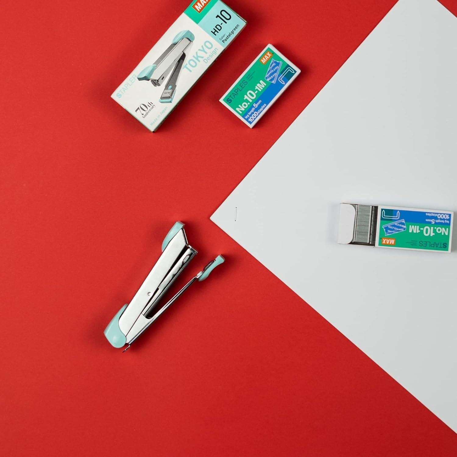 Grapadora Max HD-10 con 4000 Grapas - Ideal Oficina y Hogar