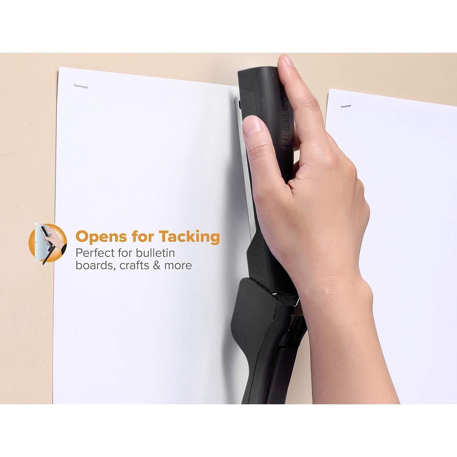 Grapadora de Pie Bostitch Dinamo Ecológica 4 en 1 Negro